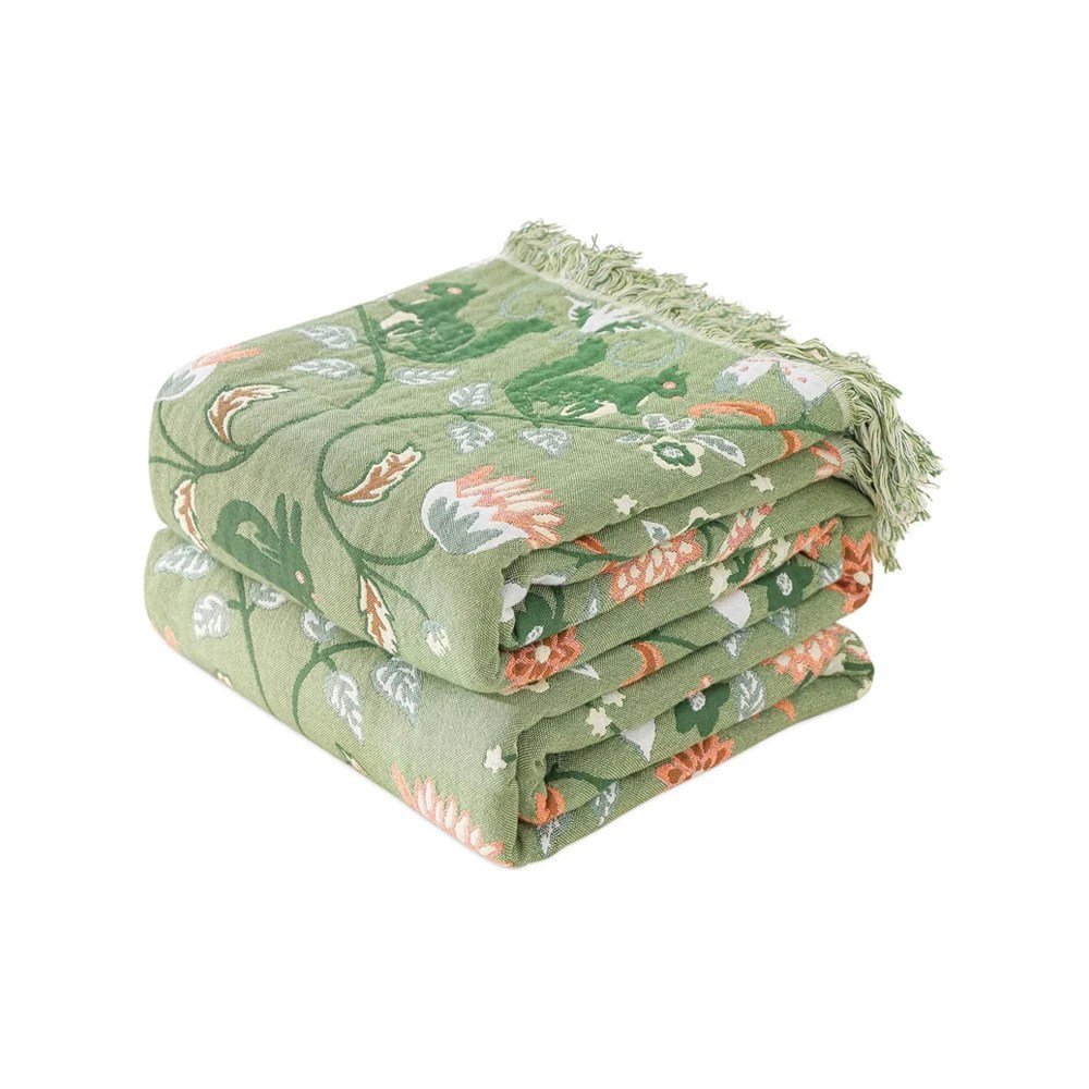 Boho Throw Blanket for Bed 100% Cotton Ultra Soft